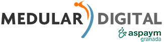 Logo de Medular Digital junto con el de ASPAYM Granada